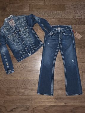 True Religion Billy Super T Jimmy Super T Vintage Denim Set New With Tags
